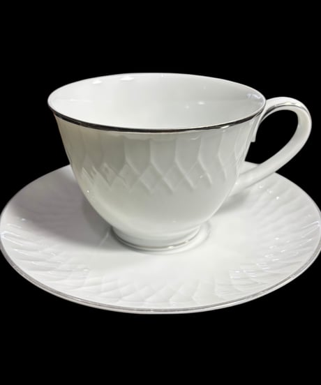 【3客揃】Noritake 7160 カップ&ソーサー ホワイト ノリタケ 日本陶器会社 マグカップ 紅茶 コーヒー カップ 茶器 昭和 レトロ アンティーク