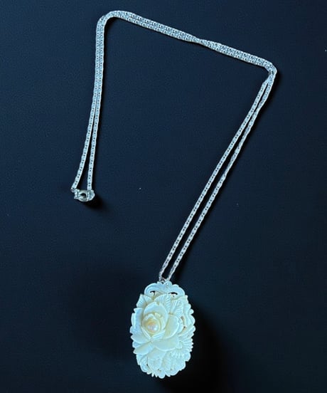 真珠 天然素材 薔薇 ネックレス パール バラ アクセサリー ジュエリー アンティーク ヴィンテージ