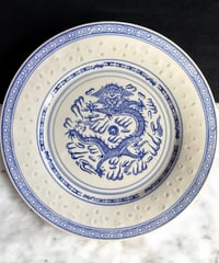 景徳鎮 ホタル 中華皿 丸皿 平皿 プレート 蛍 龍 取り皿 飾り皿 チャーハン皿 中華食器 骨董品 アンティーク