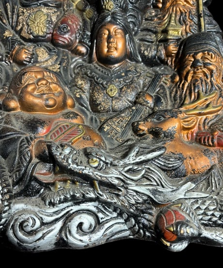 七福神 龍神 鹿 陶器製 大黒 恵比寿 布袋 弁財天 毘沙門天 福禄寿 縁起物 開運 縁起物 商売繁盛 インテリア 置物 オブジェ 骨董品 アンティーク