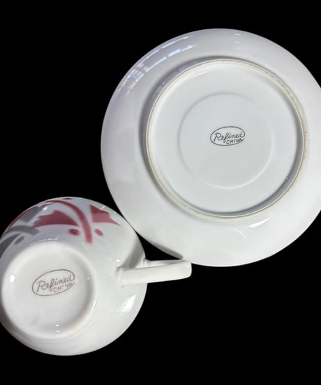 【6客揃】 Refined CHINA カップ&ソーサー マグカップ 紅茶 コーヒー カップ 茶器 昭和 レトロ アンティーク