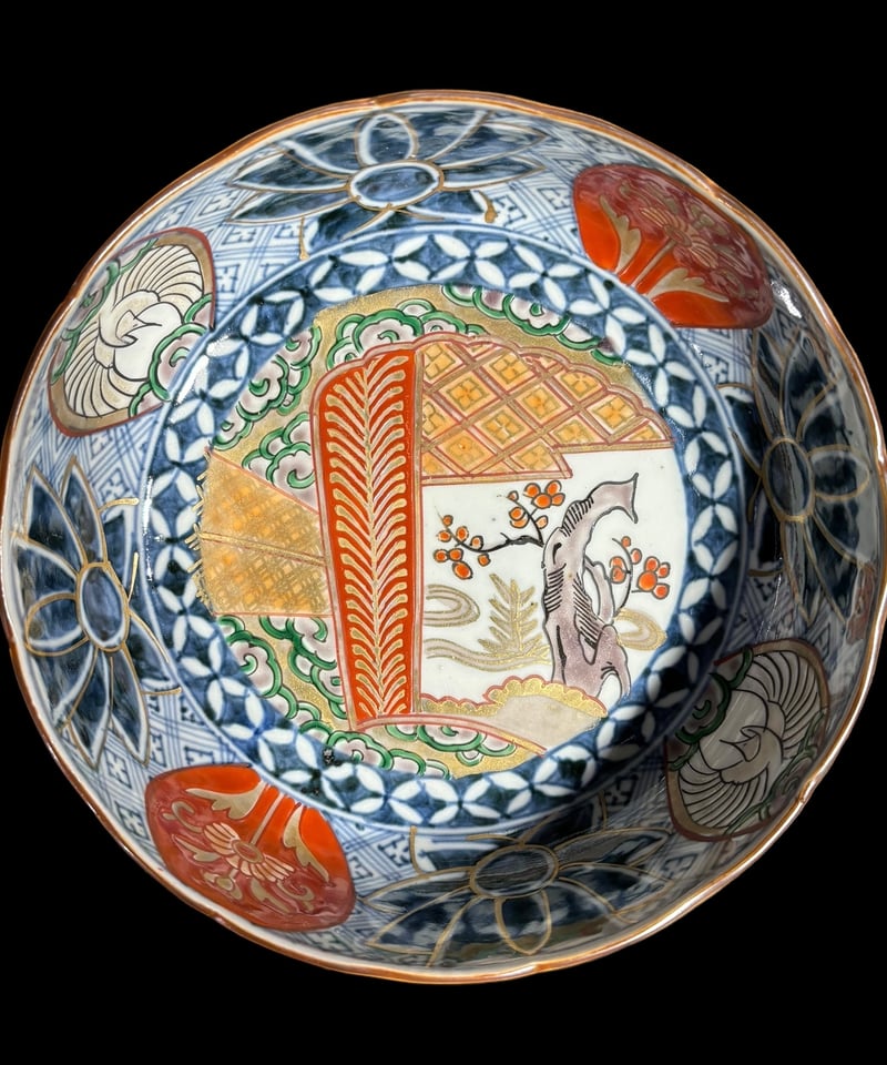 古伊万里　深鉢　骨董　時代鉢　大皿　手描き　大鉢　伊万里焼　色絵　鳳凰 古伊万里深鉢骨董時代鉢大皿手描き大鉢伊万里焼色絵鳳凰