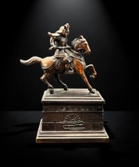 楠木正成 武将騎馬像 ブロンズ 置物 侍 馬 縁起物 インテリア オブジェ 昭和 レトロ 骨董品 アンティーク