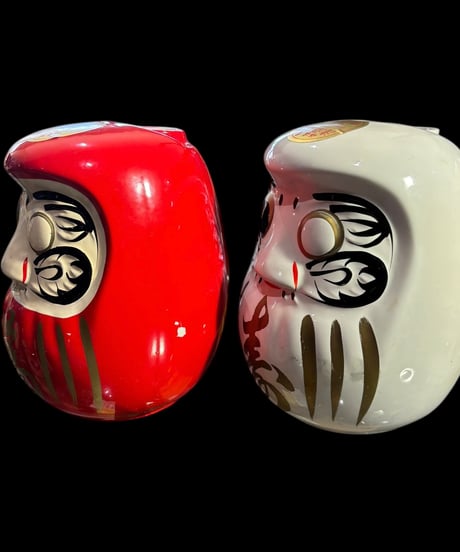 福達磨 紅白達磨 地酒 空瓶 置物 開運 縁起物 インテリア 骨董品 アンティーク
