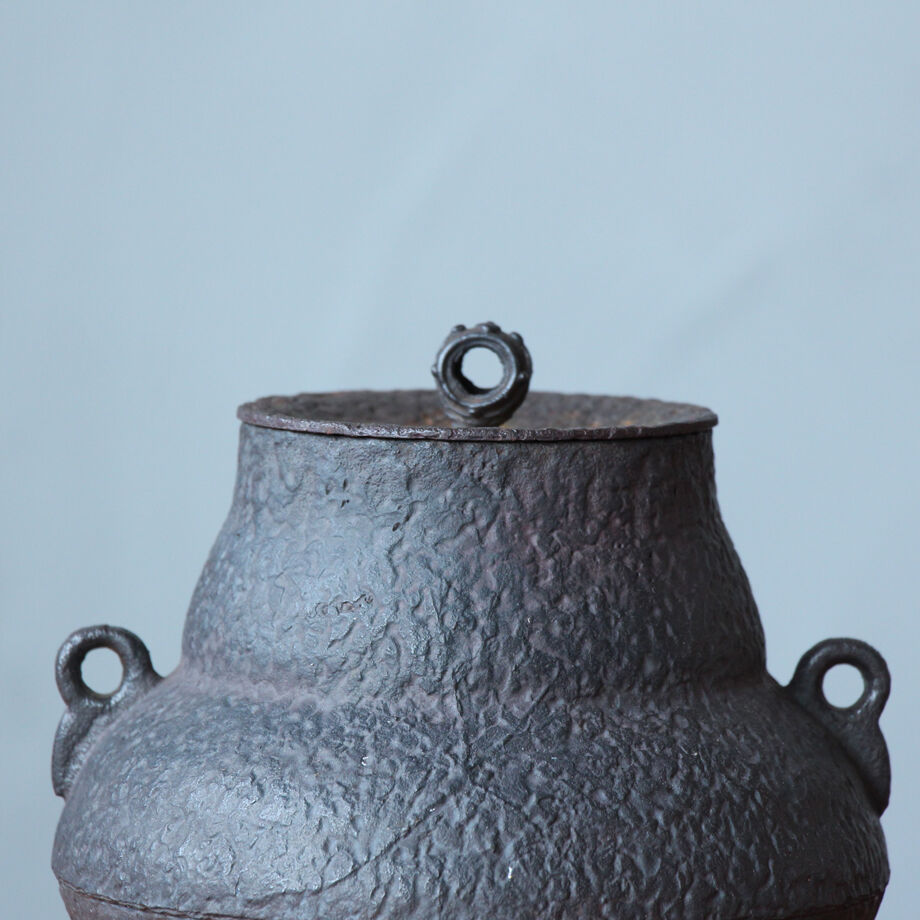 銅製 茶釜 矢のデザイン　骨董品 銅製 茶釜 矢のデザイン骨董品