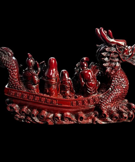 七福神 龍船 金運 大黒 恵比寿 布袋 弁財天 毘沙門天 福禄寿 開運 縁起物 商売繁盛 インテリア 置物 オブジェ 骨董品 アンティーク