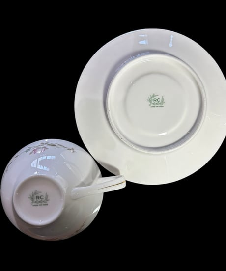 【5客揃】 日本陶器会社 RC カップ&ソーサー 花柄 マグカップ 紅茶 コーヒー カップ 茶器 昭和 レトロ アンティーク