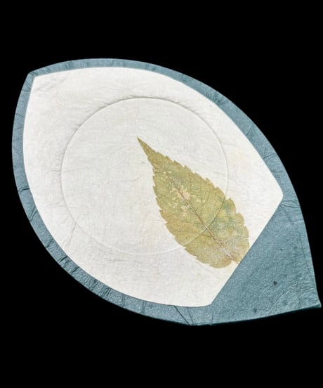 【5客セット】 自然の器 茶托 和紙 木の葉 押し花 茶道具 骨董品 アンティーク