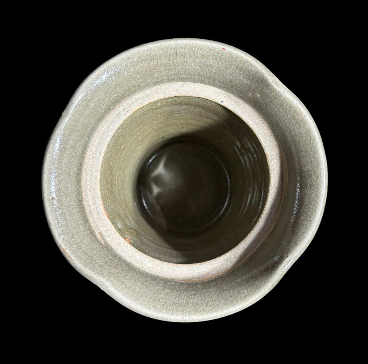 水差し 灰釉 点文 茶器 茶道具 水指 ピッチャー 陶器 骨董品