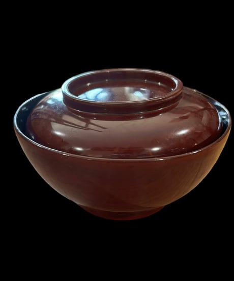 【10客セット】外紅福内黒 煮物椀 箱付き お椀 茶碗 器 陶器 和食器 骨董品