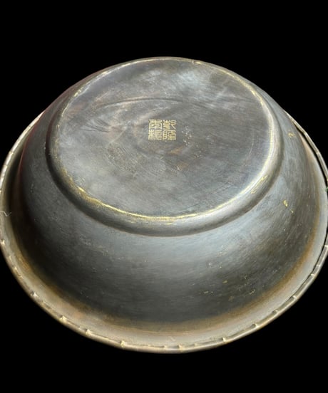 中国雑貨 銅盆地 [龍 鳥 獅子 人物 風雲] ボウル 盆地 洗浄 中国 レトロ 骨董品 アンティーク