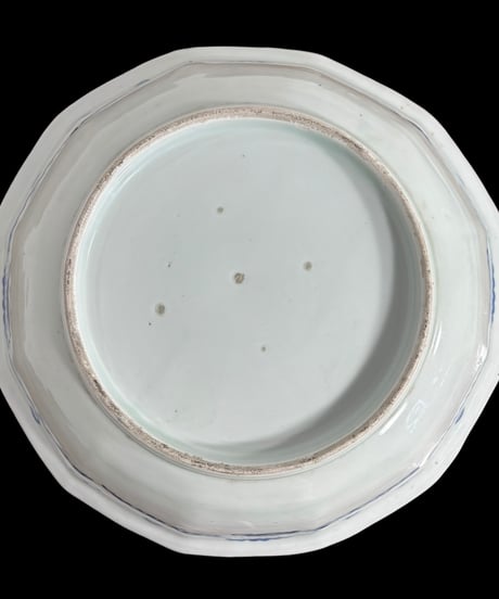 染付 大皿 [松竹梅紋絵] 盛り皿 飾り皿 器 古伊万里 江戸時代 和食器 骨董品