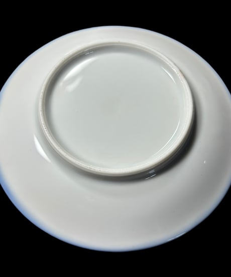 【5客セット】染付 丸皿 芙蓉 草花鳥絵 平皿 取り皿 盛り皿 飾り皿 和食器 骨董品 アンティーク