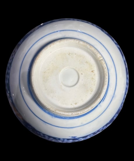 古伊万里 大鉢 梅 山水風景図 盛り鉢 色絵 鉢 取り皿 飾り皿 和食器 陶器 伊万里 骨董品 アンティーク
