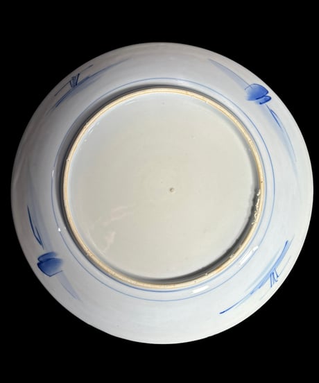 有田焼 染付 丸皿 [山水 松図] 中皿 取り皿 盛り皿 飾り皿 和食器 骨董品