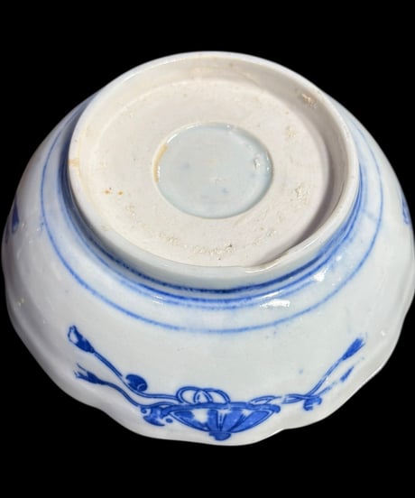 古伊万里 金彩 色絵 [窓絵草花文図] 唐草 なます皿 丸皿 取り皿 飾り皿 和食器 江戸 伊万里 陶器 骨董品 アンティーク