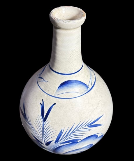 古伊万里 笹徳利 江戸後期 有田焼 染付 徳利 酒器 花入 花瓶 陶器 置物 インテリア 骨董品