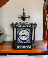 ドイツ製 七宝 ブロンズ 置き時計 GERMANY 1888 レトロ アンティーク