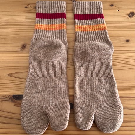 【yahae sui】Organic Cotton Yak Pile Soles Tabi Socks