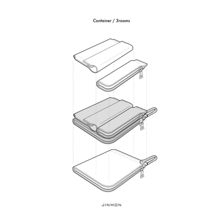 【JINMON】CONTAINER "3rooms"