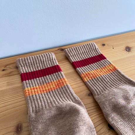 【yahae sui】Organic Cotton Yak Pile Soles Tabi Socks
