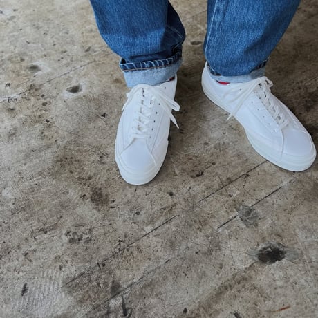 【Asahi】BELTED LOW LEATHER - col.WHITE