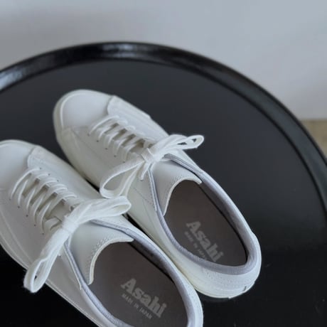 【Asahi】BELTED LOW LEATHER - col.WHITE