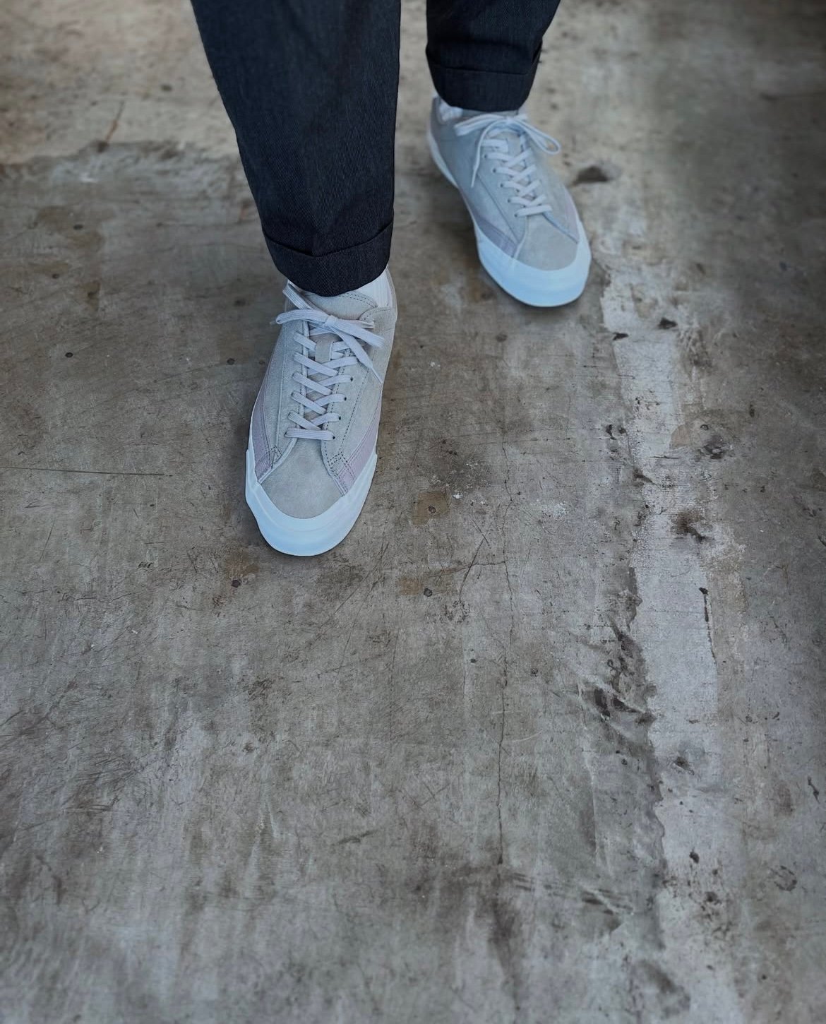 未使用品　ASAHI BELTED LOW SUEDE - GRAY 7876FA5C-66F9-4623-BACB-