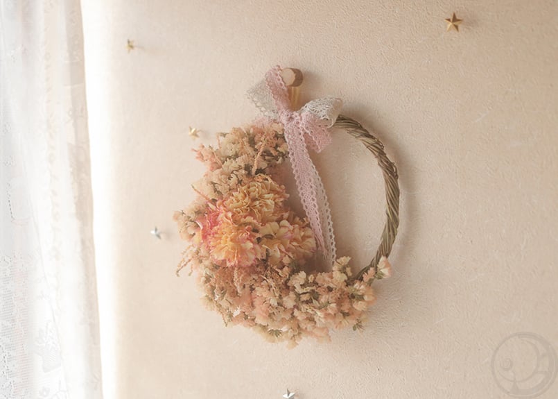 3.スターチス丸リース 母の日】 スターチスリース リース Couronne♡mignonne 通販