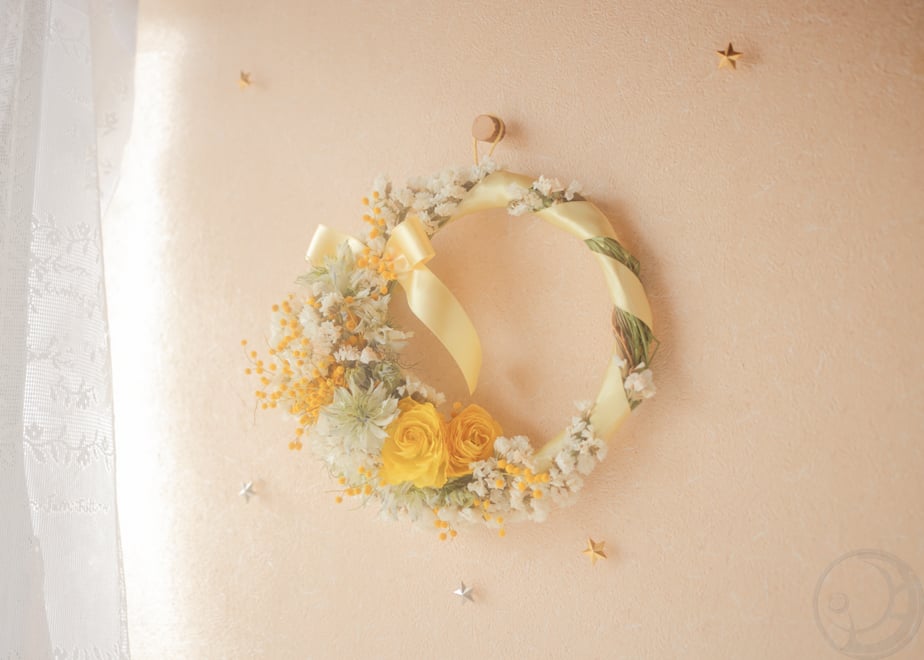 フレッシュミモザ　三日月リース フレッシュミモザ 三日月リース