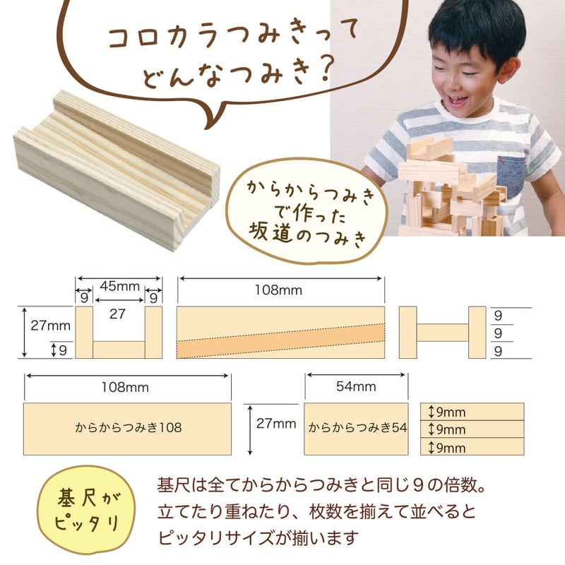 グッドトイ2021受賞 コロカラつみき＆ からからつみき54セット［10P