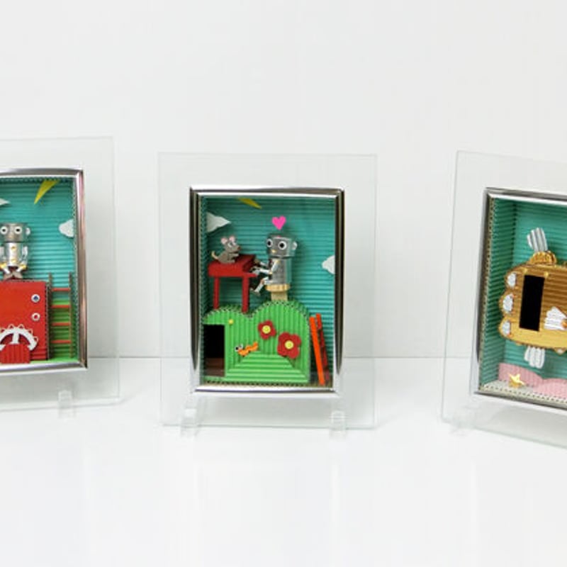 送料無料】動くダンボールアート 「ロボとピアノとネズミと」 | D-ぱぱ