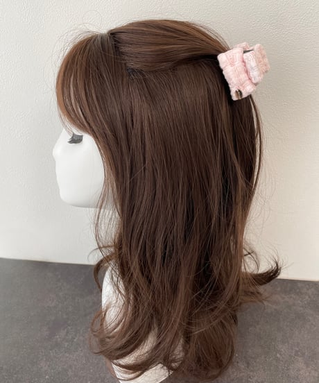milky pink(mini mini ribbon clip)