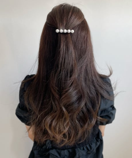 pearl 5 black(barrette)