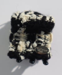 feather black×feather ivory(mini mini clip)