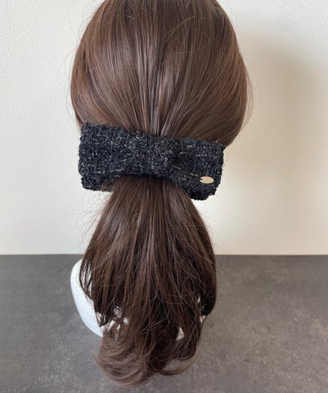 black fringe silver×gold(smart banana clip)
