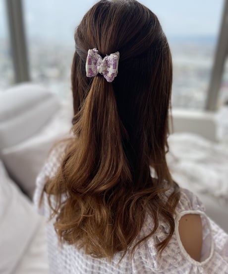 purple×white(mini mini clip)