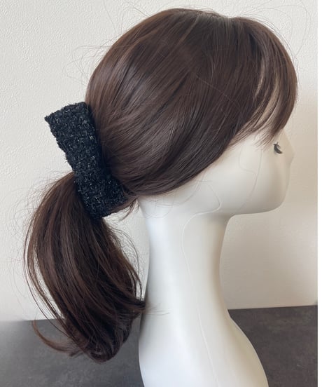 black fringe silver×gold(smart banana clip)