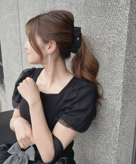 black×shiny texture(combination ribbon)