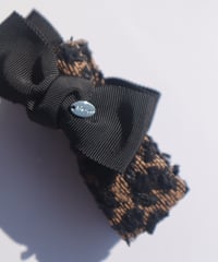 black×leopard  brown(combination ribbon)