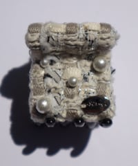 cotton pearl×Ivory White Grey ×Metallic Silver (mini mini clip)