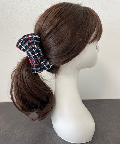 navy×red (banana clip)