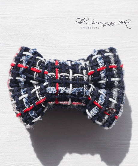 navy×red (banana clip)