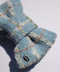 Sky Blue White × Multicoloured Check(banana clip)