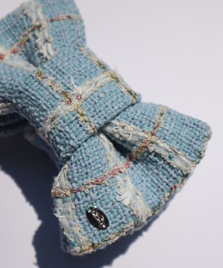 Sky Blue White × Multicoloured Check(banana clip)