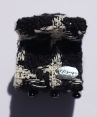 black×ivory houndstooth(mini mini clip)