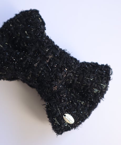 black fringe silver×gold (banana clip)