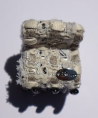 Ivory White Grey ×Metallic Silver (mini mini clip)