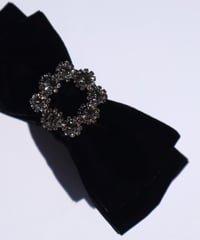 velvet ×bijou double ribbon(banana clip)