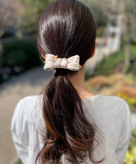 ivory×pompoms color(chouchou)
